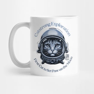 Catstrong Exploration - First Cat to Set Paw on the Moon - I Love cat - 2 Mug